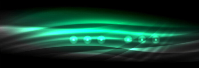 Liquid neon flowing waves, glowing light lines background