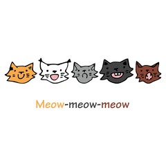 Cute kittens of different colors