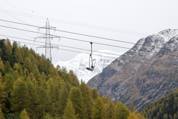 chairlift in alps
