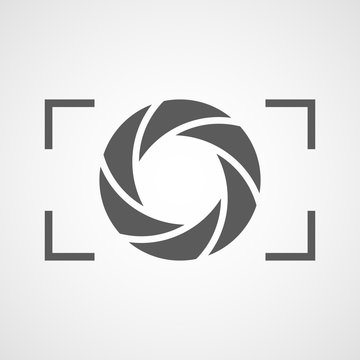 Aperture Diaphragm Icon. Vector Illustration