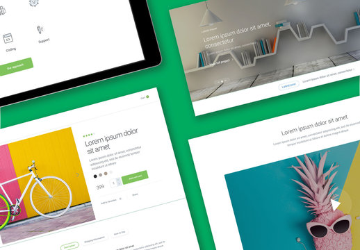 Set mit modularen Webkomponenten