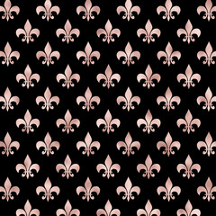 Rose Gold Fleur de Lis Wallpaper Digital Background