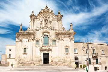 Fototapeta premium Church of saint Francis of Assisi in Matera (Italy)