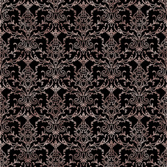 Rose Gold Damask Wallpaper Digital Background
