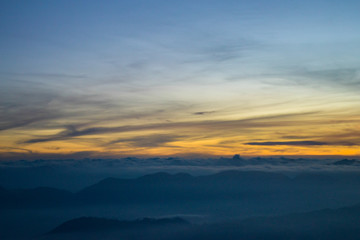 Sunset Adams Peak Sri Lanka