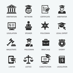 Law & Justice icon set