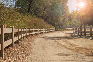 path with fence in the park