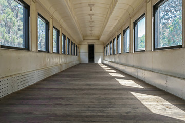 Interior of an old train wagon