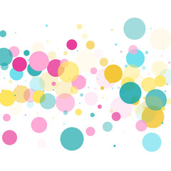 Memphis round confetti festive background 