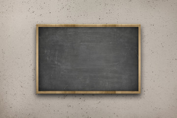 Blank black blackboard