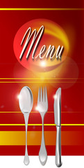 Menu, progetto grafico verticale.