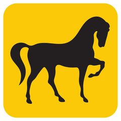 Horse silhouette icon
