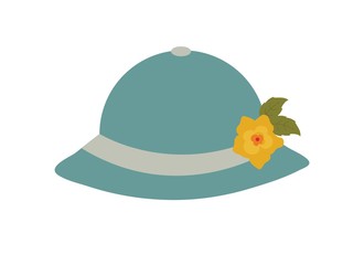 beautiful blue ladies flower women hat