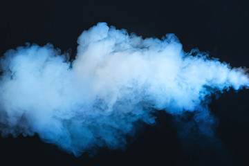 Cloud of vapor. dark blue background