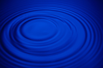Closeup blue wave water rings macro, Circle reflections in pool.