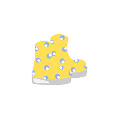 RUBBER BOOTS in a vector style isolated. Vector for background, texture, wrapper pattern, frame or border. EPS 10