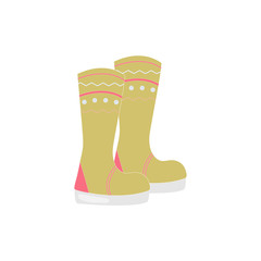 RUBBER BOOTS in a vector style isolated. Vector for background, texture, wrapper pattern, frame or border. EPS 10
