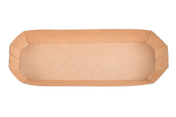 Cardboard basket isolated