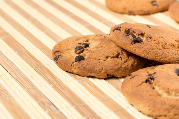 Oatmeal cookies with chocolate pieces