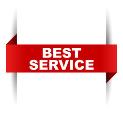 red vector banner best service