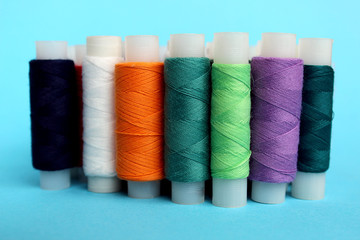 multi-colored thread in a large pile