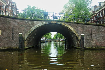 Amsterdam. Bridges over the river