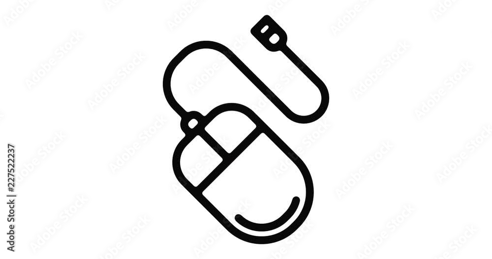 Poster hardware line icon motion graphic animation with alpha channel.
