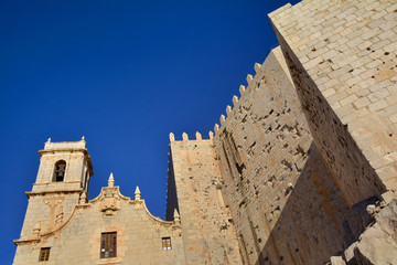 Church of  Peniscola Castle  , Costa del Azahar, province of Castellon, Valencian Community....