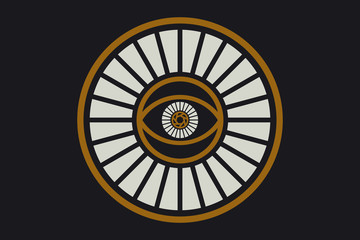 New World Order. Eye of Providence.Conspiracy theory. Masonic and esoteric, religion, spirituality, occultism symbol.All Seeing icon illustration. The symbol of the Illuminati eye.