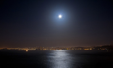 Moonlight over San Francisco