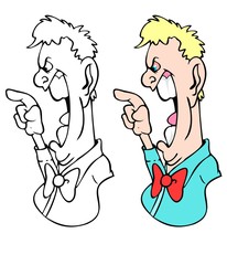 Angry White Guy.  comes with bonus black outline version