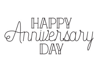 happy anniversary day isolated icon