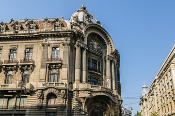 Obraz premium Bucharest - building along main streets in capital of Romania