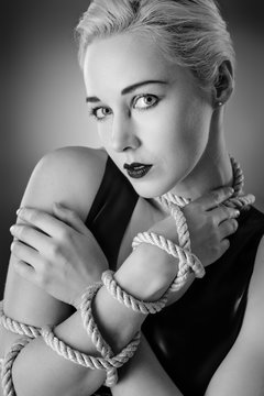 sexy woman in latex