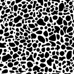 Print cow texture bubbles spots the black white background abstraction