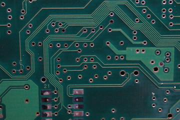 Printed circuit board underside of a 3.5-inch SATA hard disk drive (HDD)