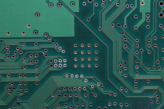 Printed circuit board underside of a 3.5-inch SATA hard disk drive (HDD)