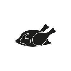 Thanksgiving turkey of black icon good day