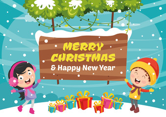 Vector Illustration Of Christmas