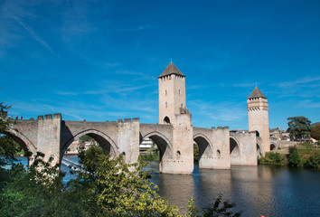 Fototapeta na wymiar Le pont Valentré à Cahors, Lot