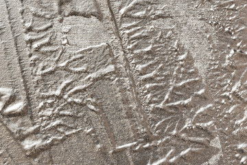 Closeup texture of silver foil as a natural metal background.