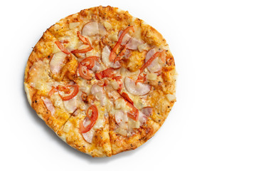 pizza on white background