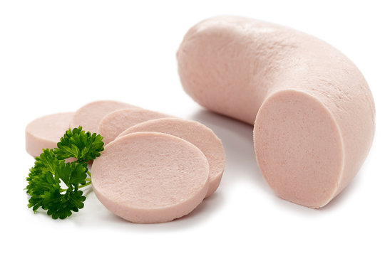 Schinkenwurst in Scheiben geschnitten 