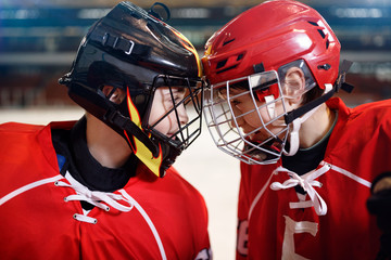 Ice Hockey - boys players.