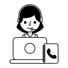 call center girl lapopt address book