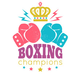 Vintage logo for boxing.