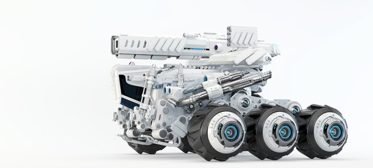 Sci-fi vehicle, 3d illustration © Vladislav Ociacia