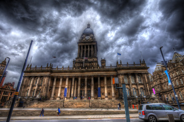 Obraz premium Leeds Town Hall. Great Britain.