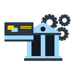 bank credit card fintech isolated image