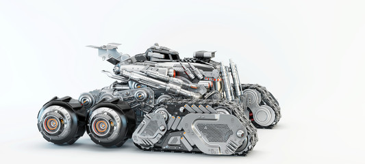 Sci-fi vehicle, 3d illustration